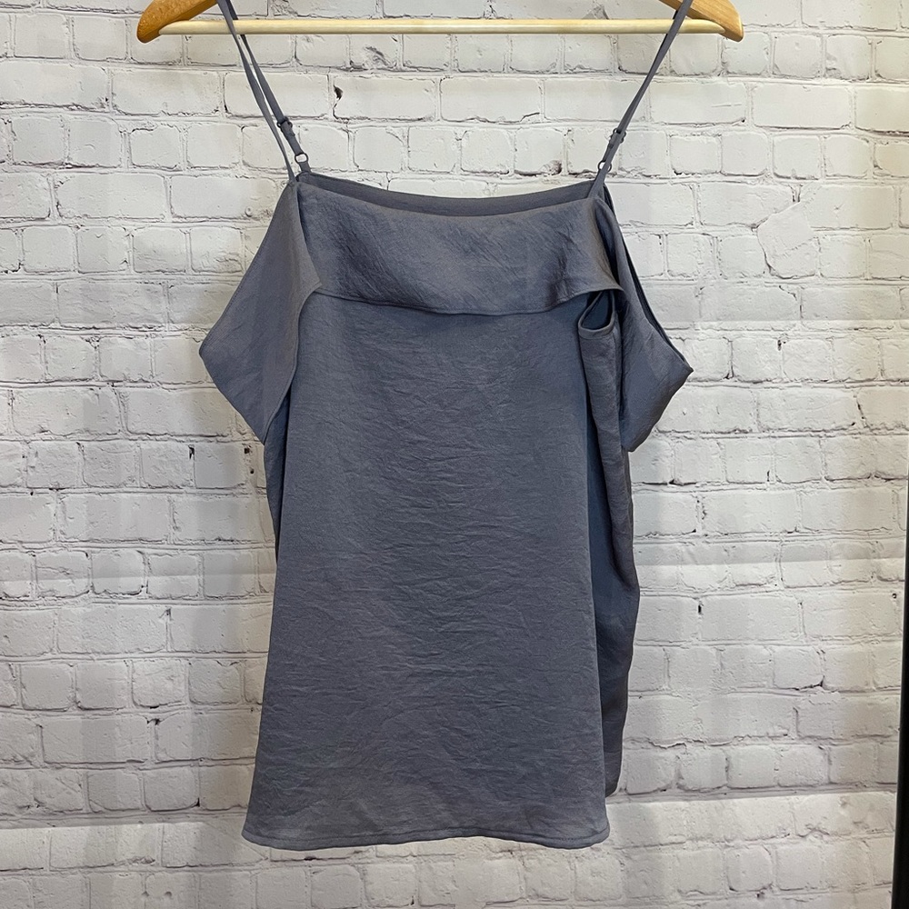 Grey silky shirt